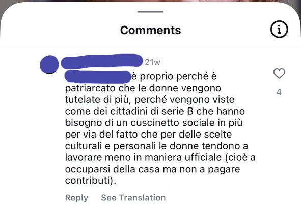 patriarcato = donne più tutelate perché esseri di serie b